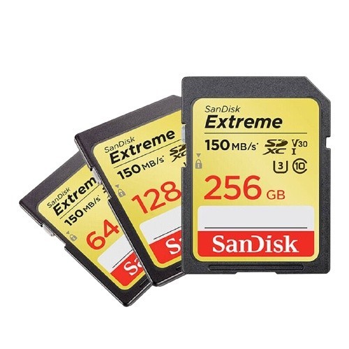 ที่เก็บความจำ SANDISK เมมโมรี่การ์ด EXTREME SD CARD UHS-I เมมการ์ดกล้อง เมมโมรี่การ์ด