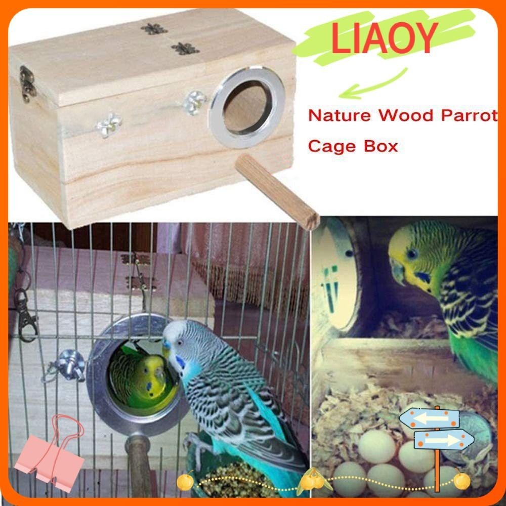 Liaoy กล่องเพาะพันธุ์นก บ้านรังนก แบบไม้ เพื่อความปลอดภัย