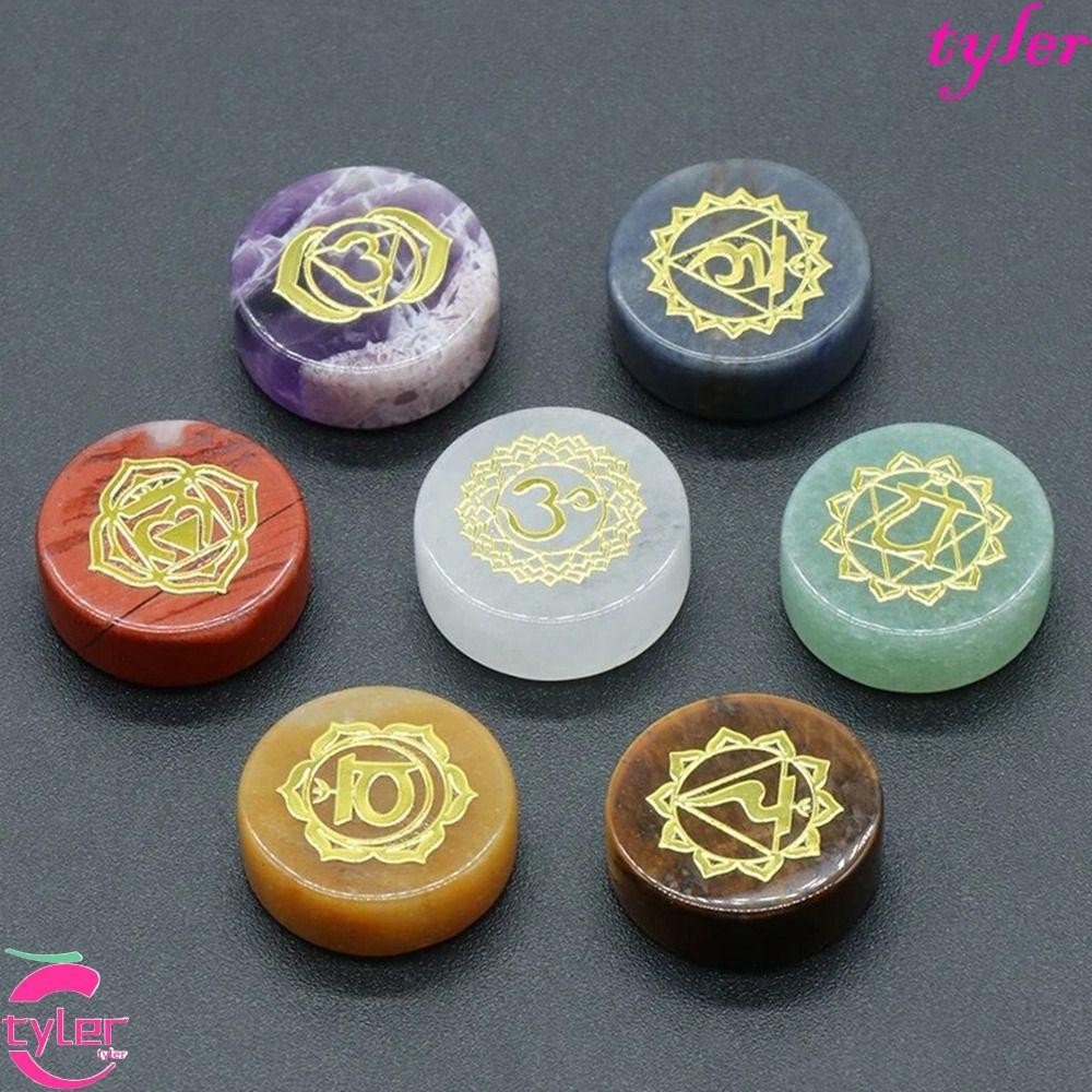 Tyler อัญมณีหินคริสตัลธรรมชาติ ทรงกลม สําหรับตกแต่งบ้าน 7 ชิ้น ต่อชุด