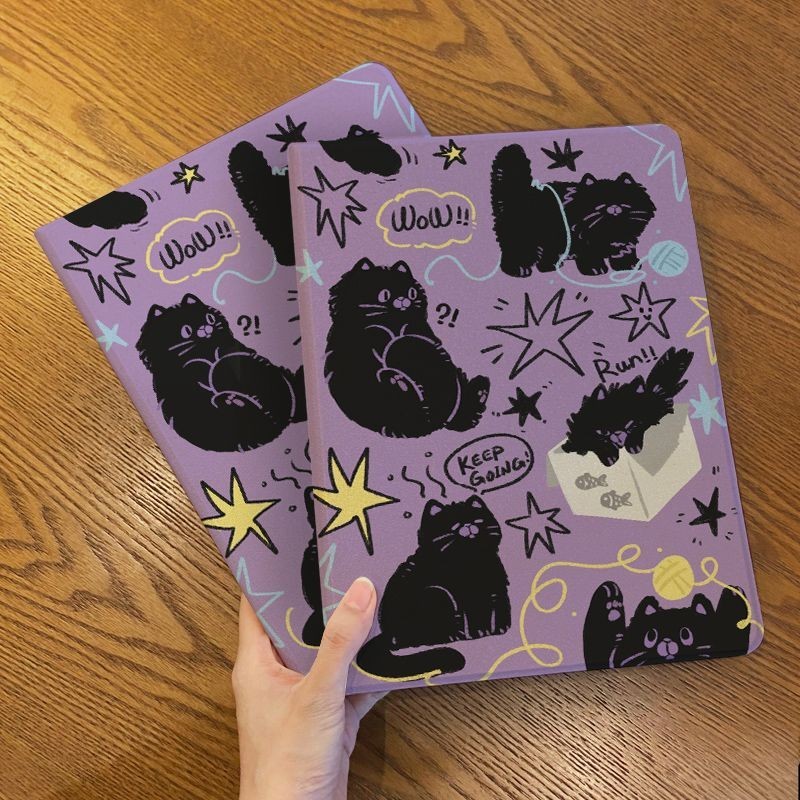 เคสแท็บเล็ต ฝาพับ ลายการ์ตูนแมว พร้อมช่องใส่ปากกา สําหรับ iPad Pro11 mini6 Air5 Air4 10.9 นิ้ว Air3 Pro 2017 gen 10 gen 9 gen8 gen7