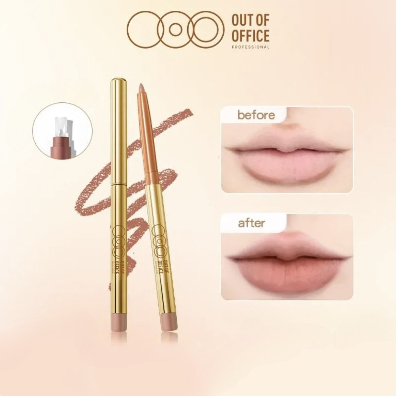 OUTOFOFFICE ลิปไลเนอร์ กันน้ำ ลิปนู้ด OOO ลิปไลเนอร์ คอนทัวร์ สามมิติ กันน้ำ ปากกาลิปสติก