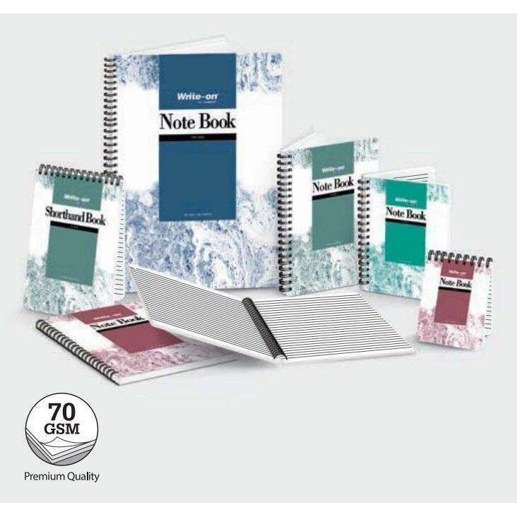 Campap WRITE-ON CW2200 A7 / CW2204 A6 / CW2203 A5 / CW2202 A4 70gms 50s WIRE-O NOTE BOOK