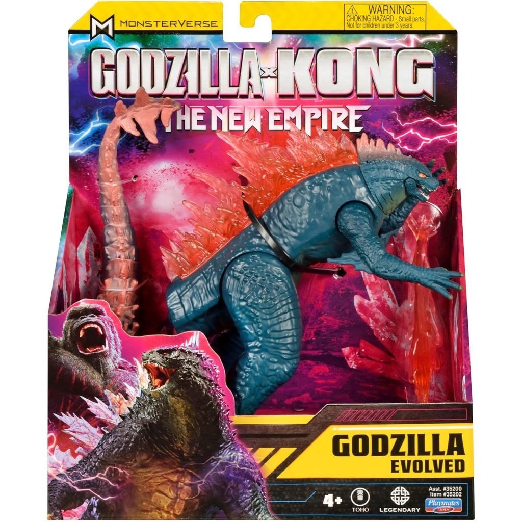 Godzilla X Kong Godzilla พัฒนาการ (พร้อมรังสีความร้อน) โดย Playmates Toy Godzilla X Kong Godzilla evolved (พร้อมรังสีความร้อน) โดย Playmates Toys