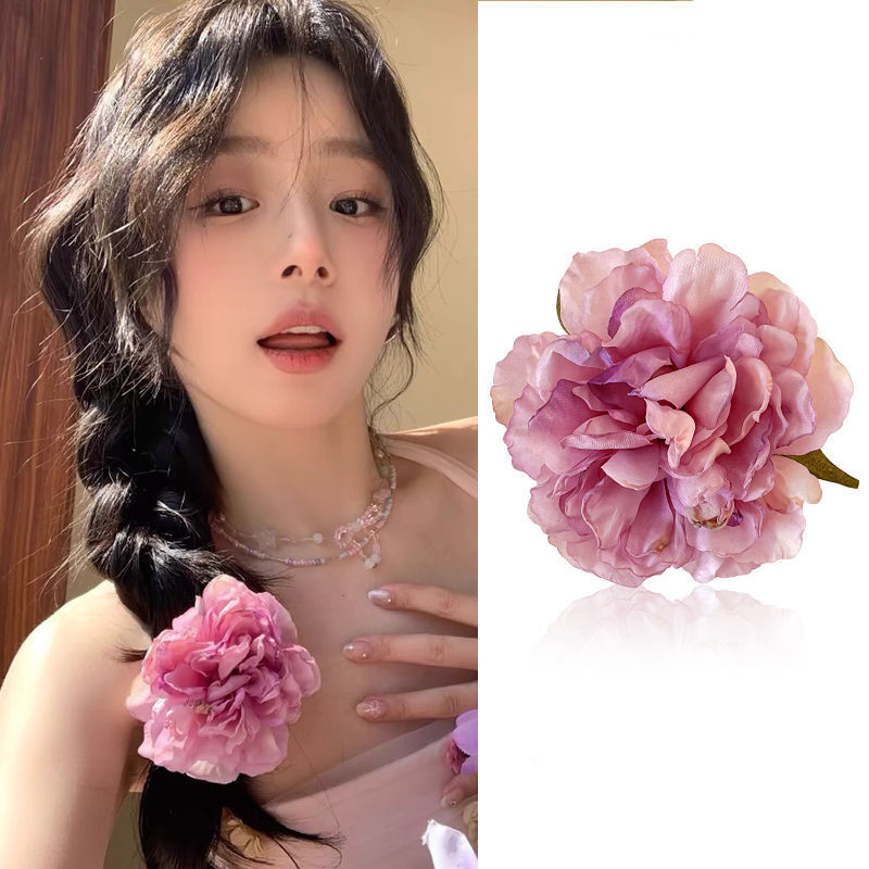 กิ๊บติดผม หัวบอล ลายดอกไม้ หรูหรา สไตล์ใหม่ แฟชั่นสําหรับผู้หญิง