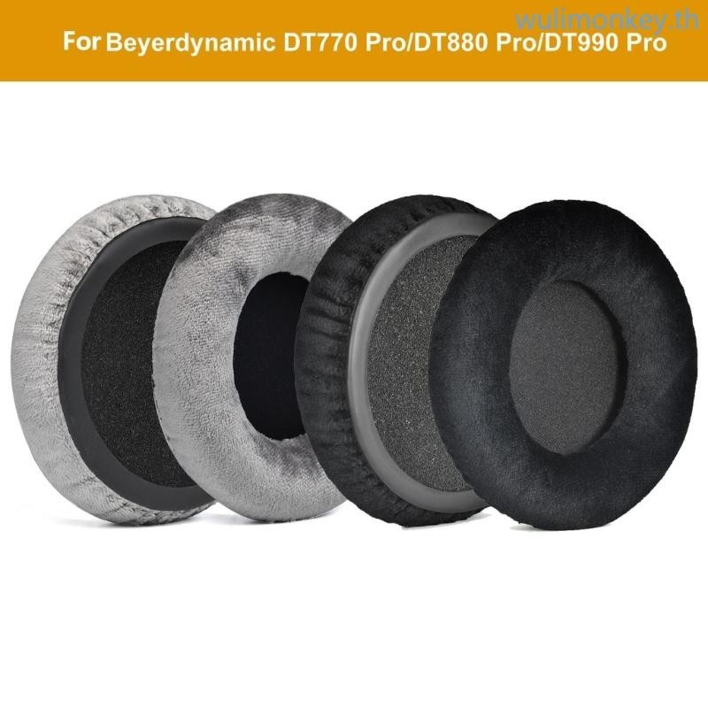 Wu ฟองน้ําหูฟัง ผ้ากํามะหยี่ ใส่สบาย สําหรับ DT1770 DT1990 Pro MMX300