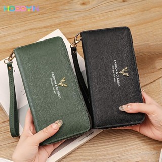 HOBBYIN กระเป๋าสตางค์หนัง ใบยาว มีซิป อเนกประสงค์ จุของได้เย…