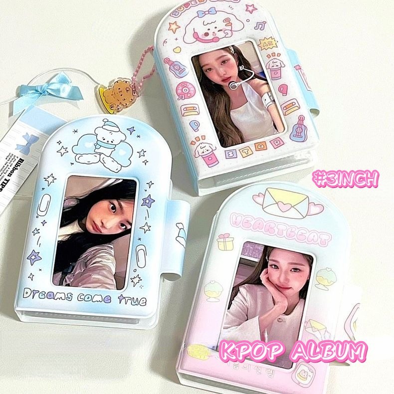 อัลบั้มรูป 3 นิ้ว/2r ของศิลปินเกาหลี Kpop Photocard Storage LOMO Card Holder Mini Collect Book
