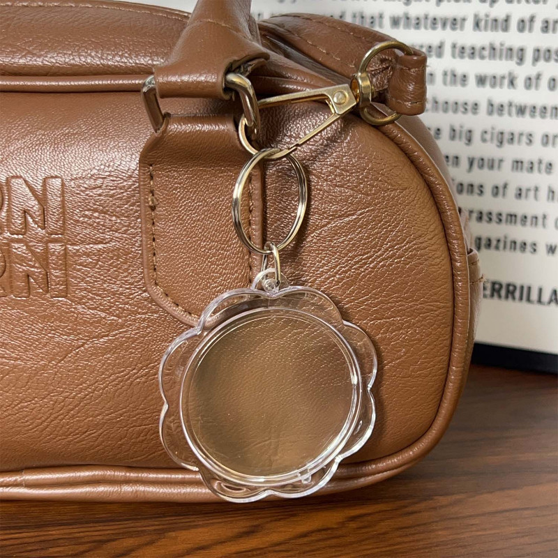 พวงกุญแจกรอบรูปอะคริลิคใส 5 ชิ้น-เครื่องประดับกุญแจกระเป๋า-ใส่ภาพแยกจี้กุญแจ-พวงกุญแจรูปถ่ายเปล่าสองด้าน-ทําเอง พวงกุญแจที่กําหนดเอง-คู่ของขวัญวัน - รูปที่ 5