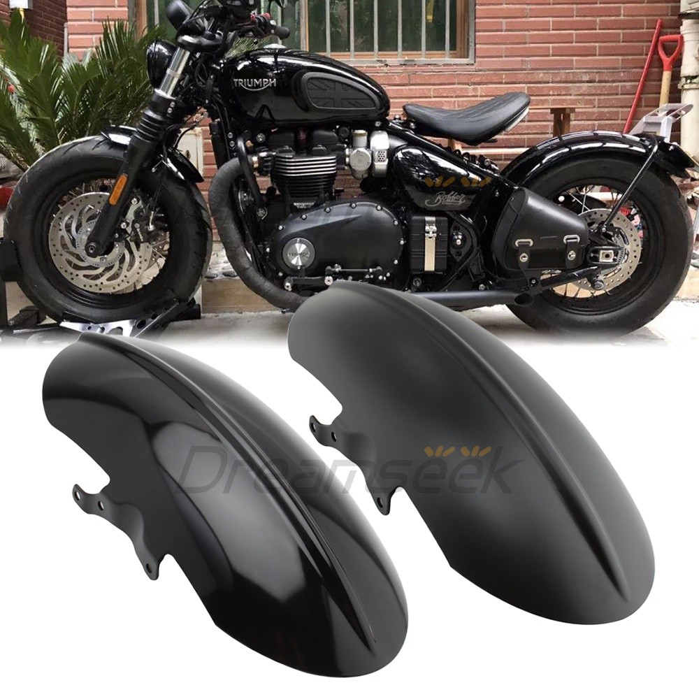 รถจักรยานยนต์บังโคลนหน้าบังโคลนสําหรับTriumph Bonneville Bobber 2018 2019 2020 2021 2022 2023 ล้อSplash Cover Guardสั้น