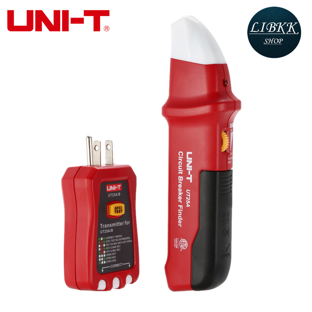 UNI-T UT25A  เครื่องทดสอบซ็อกเก็ตเบรกเกอร์วงจรอัตโนมัติ พร้อมไฟแสดงสถานะ LED 25A