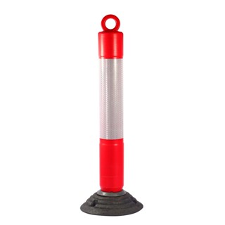 POLO เสาจราจรล้มลุกคาดแถบสะท้อนแสง 1 แถบ สูง 80 ซม. มีความยื…