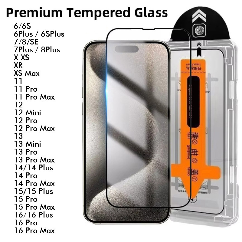 ฟิล์มกระจก เต็มจอ สำหรับ For iPhone 17 Pro Max 11 13 12 14 15 16 Pro Max Air 7 8 Plus Xr XS ป้องกันหน้าจอความเป็นส่วนตั