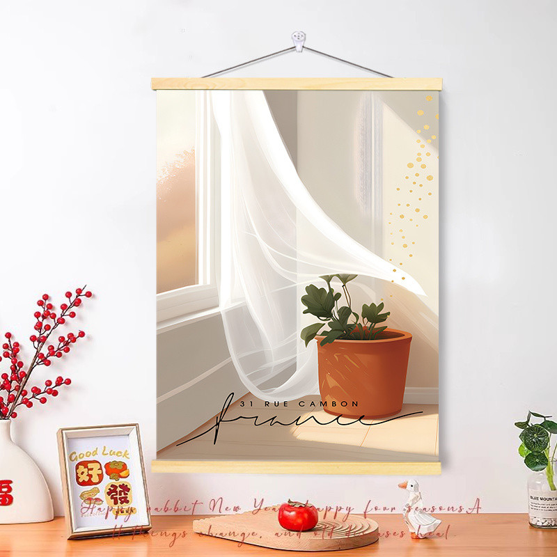 ของตกแต่งบ้าน ที่เรียบง่ายทันสมัยริมทะเลระเบียงหน้าต่างภูมิทัศน์ภาพวาดไม้เนื้อแข็งห้องนั่งเล่นห้องนอนห้องรับประทานอาหารไฟฟ้าเมตรกล่องตกแต่งเลื่อนปิดกั้นว