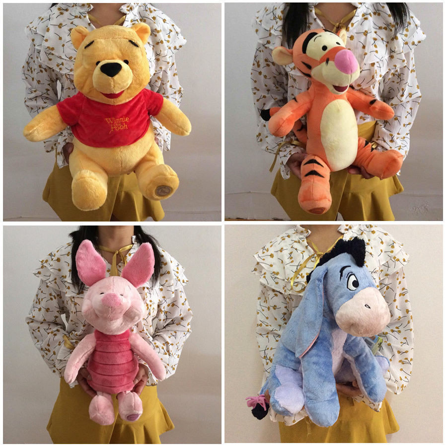 Winnie the Pooh Piglet Tigger Il Donkey Kangaroo Adzuki Bean ตุ๊กตาของขวัญวันเกิดสาวของเล่นตุ๊กตา Ragdoll Muppet Soothing ของเล่น Pooh Bear Edward Pooh Mr Sanders Piglet Tigger Roo Eeyore กระต่าย AXZI