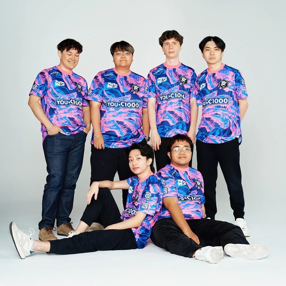 เสื้อแข่งแข่งขันอย่างเป็นทางการของ PRX 2024/25 Papier Rex Uniform Esports VALORANT Tshirt 3D พิมพ์คว