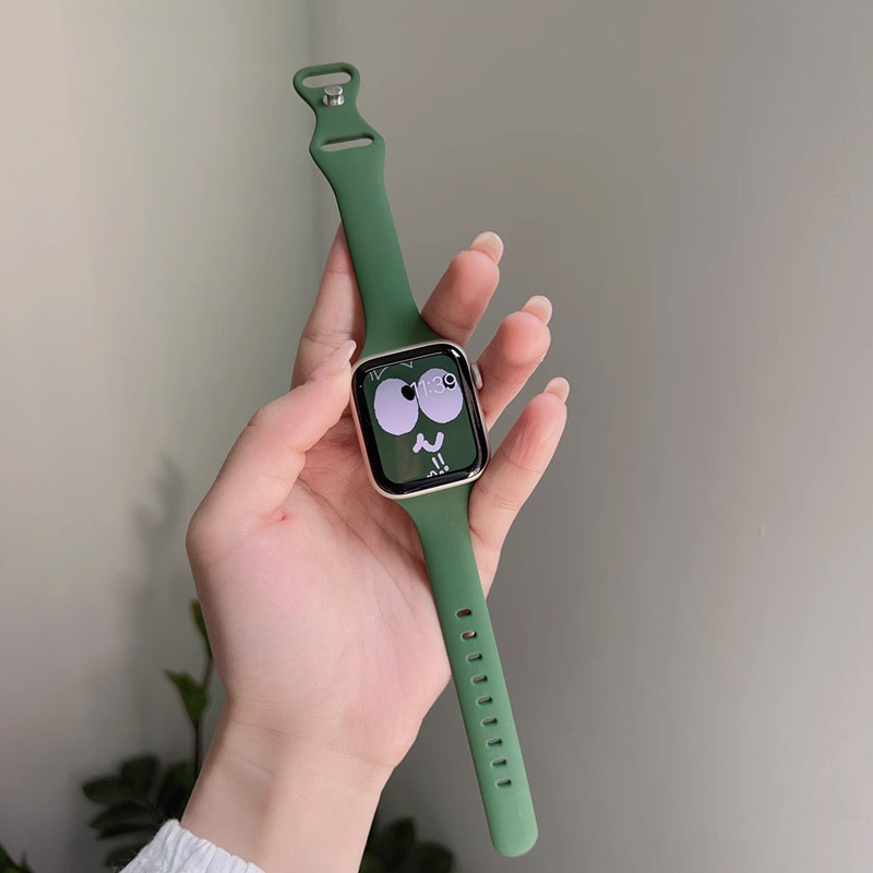 สายซิลิโคนบางสําหรับ แอปเปิล ดู ชุด 10 46 มม.42 มม.49 มม.40 มม.44 มม.45 มม.38 41 มม.นุ่มกีฬา ฉันดู กับ 10 พิเศษ 2 9 8 6 7 5 3 4 คอร์เรีย - รูปที่ 4