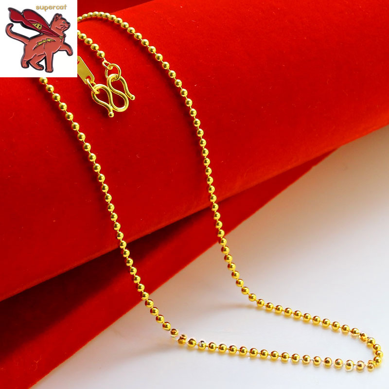 24k Saudi Gold Nasasanla Pawnable 100% Original Beaded Necklace Clavicle Necklace for Women