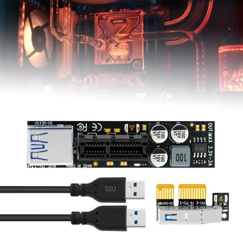 Sup P8Gbps ความเร็ว PCI-E x1 PCIE3 0 สายสําหรับเมนบอร์ด PCIE ช่องเสียบการ์ด