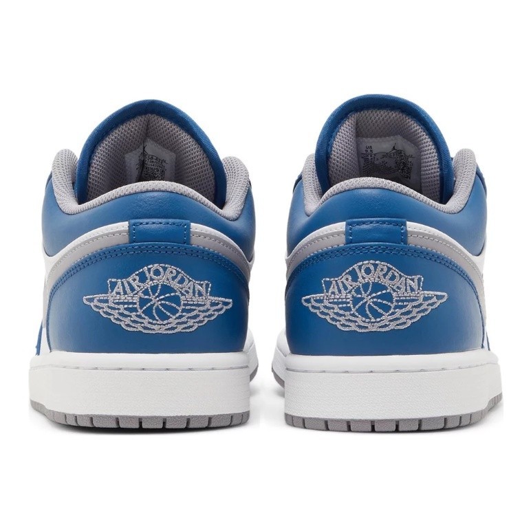 ไนกี้ Air Jordan 1 Low (True Blue) ผู้ชาย ของแท้จากช็อป รองเท้า Hot sales