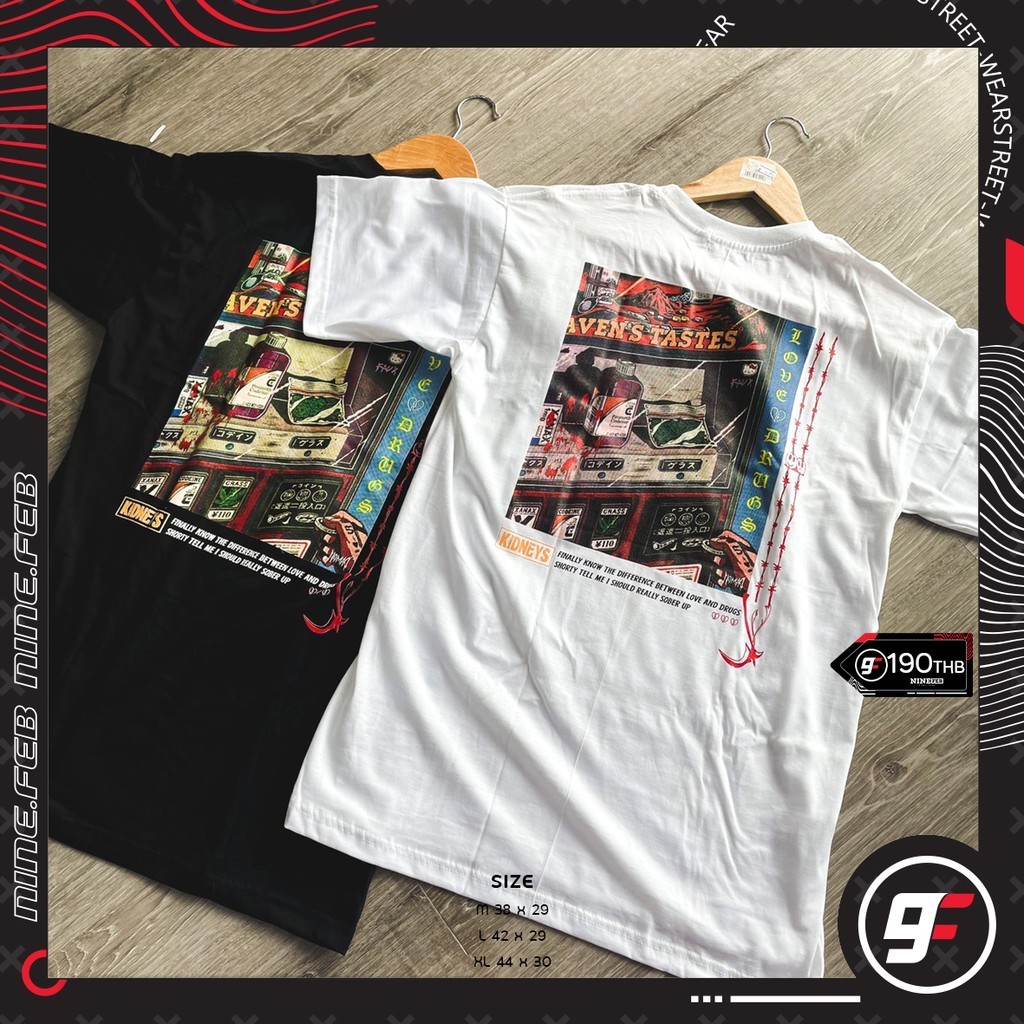 ร้อน a 9FEBเสื้อยืด 1NINE0 เสื้อผู้ชาย/ผู้หญิง ผ้าCotton100%