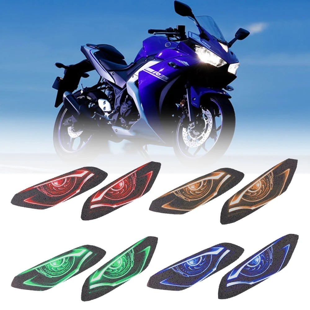 BC Motorcycle Headlight Decoration Stickers For YAMAHA YZF-R3 YZFR3 YZF R3 2018 2019 2020 3D Head Light Fairing Protecti