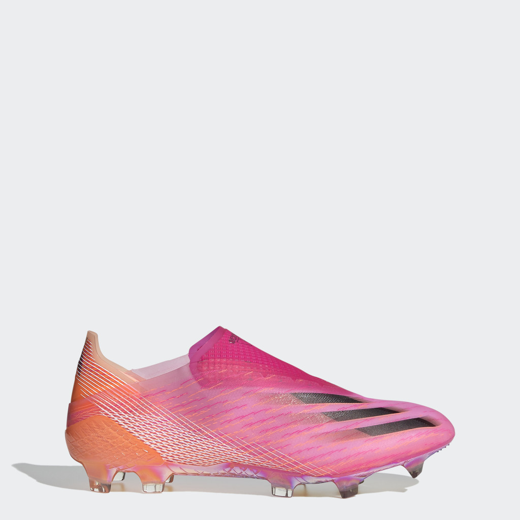 adidas ฟุตบอล X GHOSTED+ FG ผู้ชาย สีชมพู FW6910