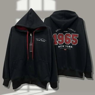 เสื้อคลุมแขนยาว New york 1965 เสื้อกันหนาว มีฮู้ด สกรีนใหม่