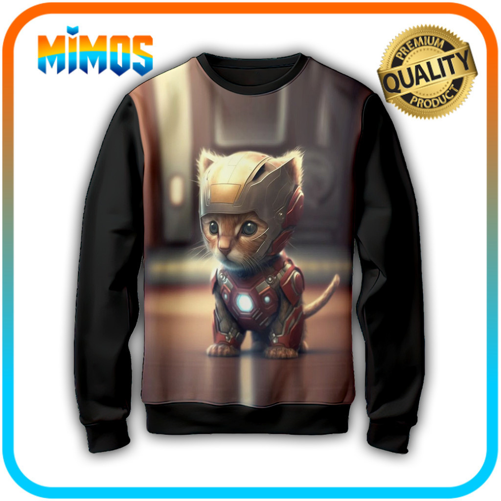 3D การ์ตูน TV Animation Cat Hero เสื้อกันหนาว 02MM010 _SW สําหรับอายุ 1-12 ปี