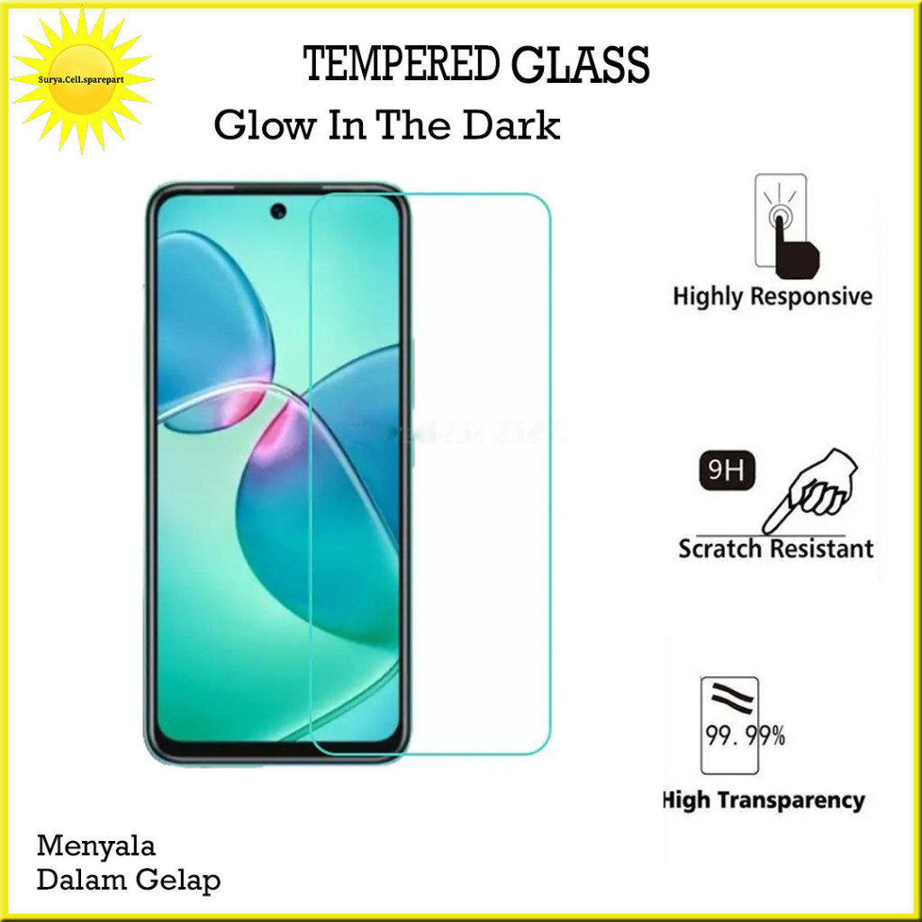 กระจกนิรภัย Full Glow In The Dark Itel A100c Itel A80 Itel P65 Itel P40 Itel A50 A60s A70 P55 5g P55