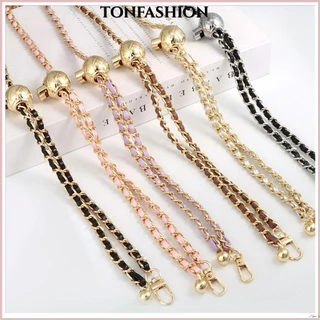 Tonfashion สายโซ่คล้องไหล่ สีทอง ขนาดเล็ก ปรับความยาวได้