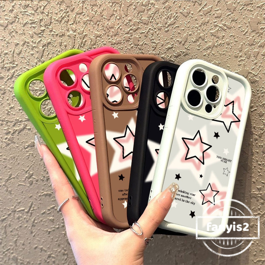 Vivo Y03 Y18E Y28 Y100 Y17s Y27 V25e Y02 Y16 Y35 Y36 Y17 Y15 Y12 Y11 Y02s Y22s Y15A Y21s Y20 Y20S Y20i Y12s Y95 Y50 สีสัน Star INS เคสโทรศัพท ์ เลนส ์ ป ้ องกันด ้ านหลังฝาครอบ