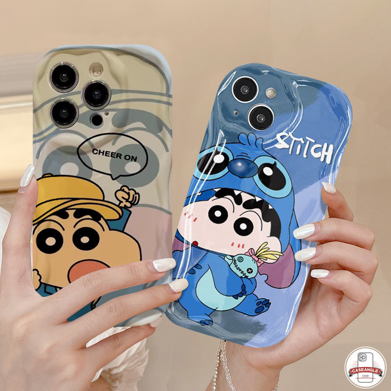 เคสโทรศัพท์มือถือ ลายการ์ตูนชินจัง 3D ขอบหยัก สําหรับ Oppo A38 A54 A17 A18 A15 A78 A58 A53 A12 A57 A76 A31 A16K A9 A7 A5s A3s A95 A92 A17K A33 A16s A74 A16 A5 A96 A77 Reno 5 4F 10 6เคส chan
