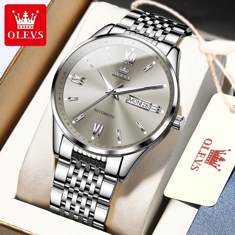 Oris Brand Tik Tok ขายดี นาฬิกาข้อมืออัตโนมัติ กันน้ํา เรืองแสง ปฏิทินคู่ สําหรับผู้ชาย
