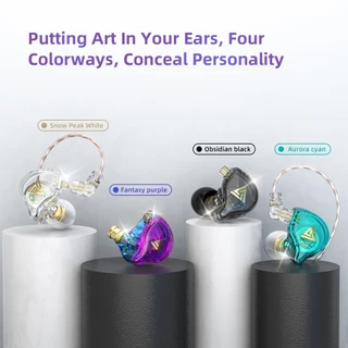 หูฟัง QKZ AK6-Pro หูฟังอินเอียร์ หูฟังแบบมีสาย หูฟังถอดสายได้ 3.5 มม ไมโครโฟนในตัว มีไมโครโฟน สายยาว 1.2 เมตร ประกัน 1ปี