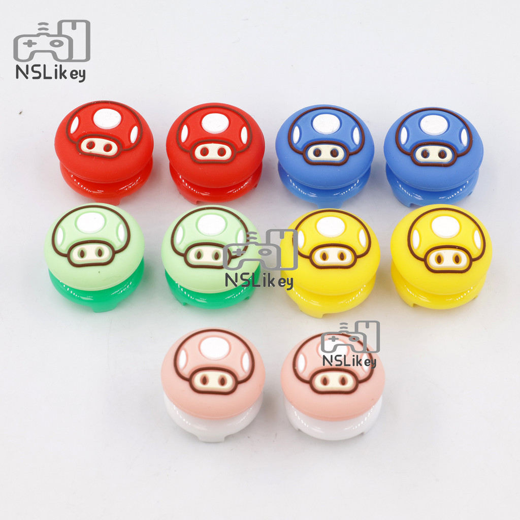 1 คู่น่ารัก Thumb Grip Caps Thumbstick ฝาครอบสําหรับ PS5 PS4 Controller FPS Extender Thumbstick ฝาคร