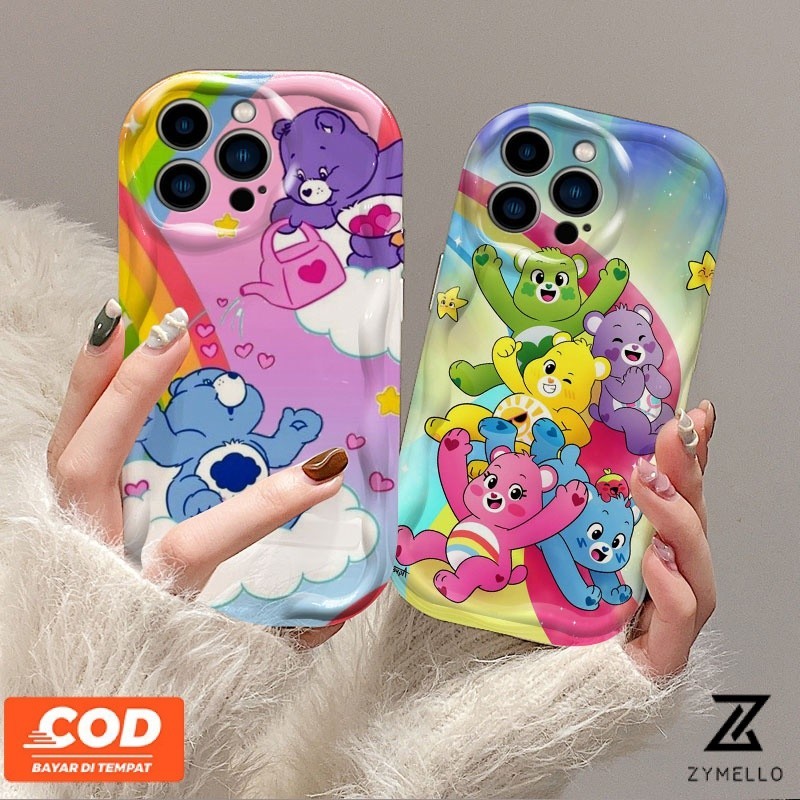 Oppo Reno12 F 5G Reno 12 5G Reno11 F Reno 11 5G Reno 11 Pro Reno 10 5G Reno 8T Reno 8Z Reno 7Z Reno 8 Reno 5 Reno 7 Reno 6 การ์ตูนสายรุ้งหมีกันกระแทก TPU โทรศัพท์ Ca