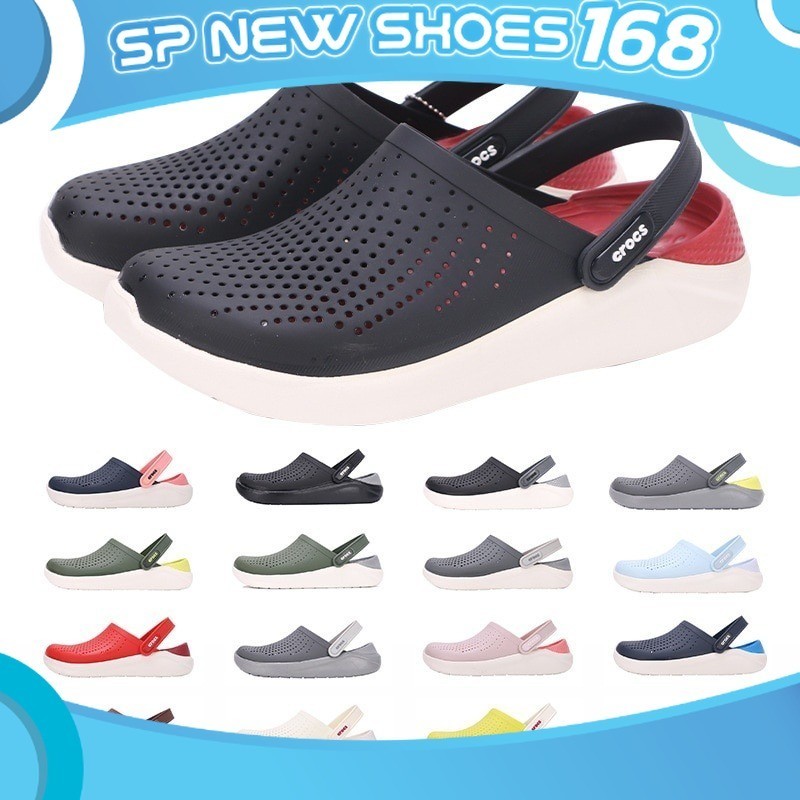 รองเท้าลำลองแฟชั่น หัวโต สไตล์ Crocs LiteRide Clog ( Unisex ) น้ำหนักเบา ใส่สบาย รองเท้าแตะชายหาดถ้ำลื่น พร้อมส่งทันที
