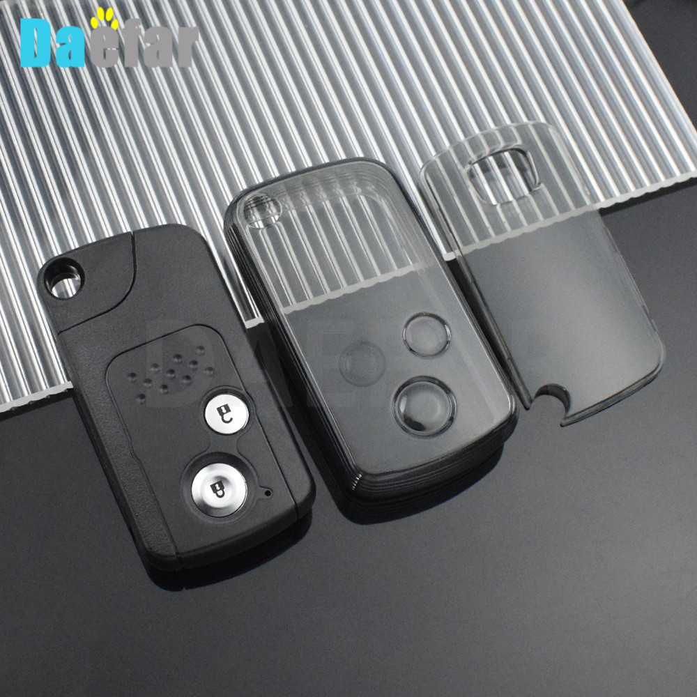 เคสรีโมตกุญแจรถยนต์ แบบใส 2/3 ปุ่ม สําหรับ Honda Fit Jazz Shuttle GP2 Spada StepWgn RG1 Freed Spike Ge6 Keyless
