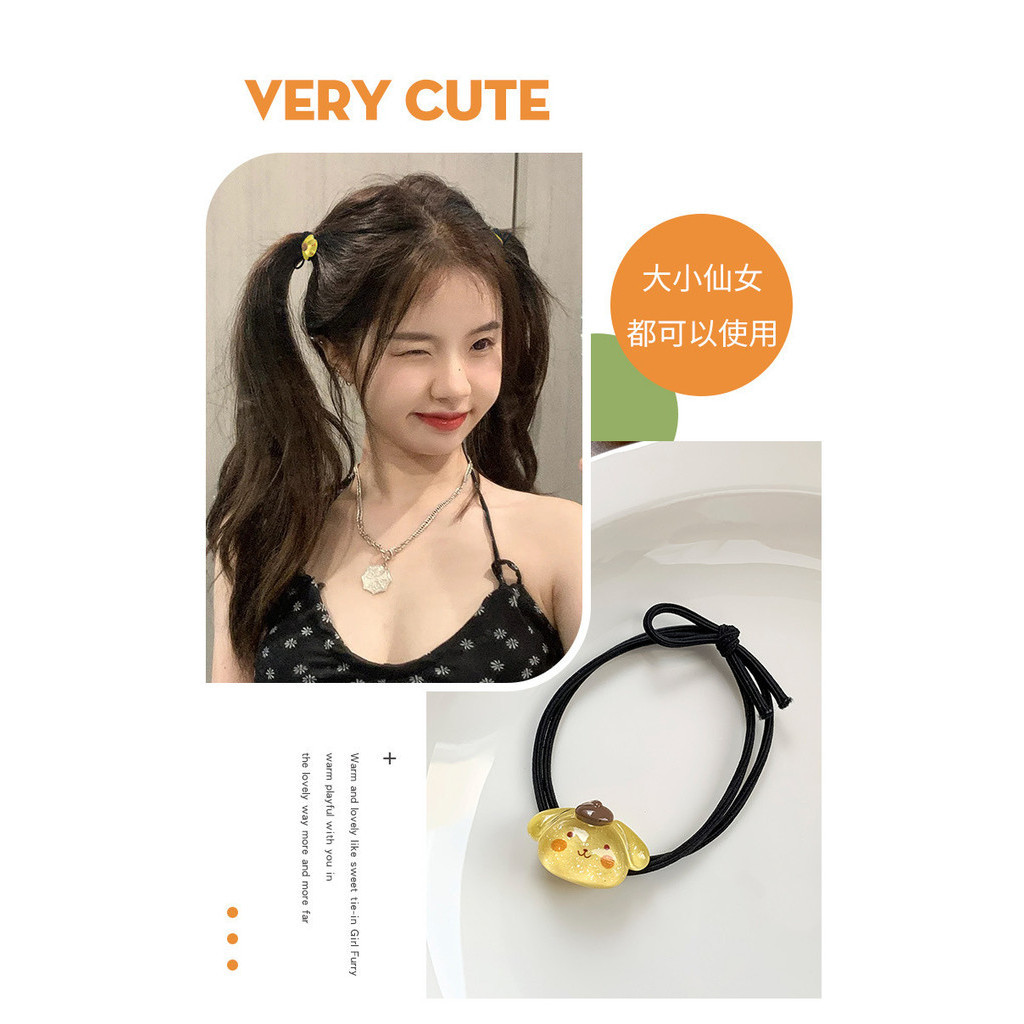 ยางรัดผม แบบใส ลายการ์ตูน Melody Yugui น่ารักที่คาดศีรษะ สําหรับสุนัข และนักเรียน - รูปที่ 5