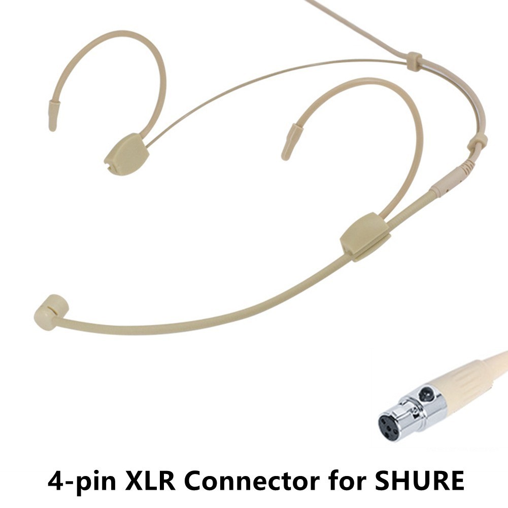 [Nicedy308] ใหม่ ชุดหูฟังไมโครโฟน XLR 4-PIN สําหรับ Shure Wireless Beige