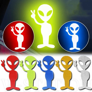 สติกเกอร์สะท้อนแสง ลายเอเลี่ยน เพื่อความปลอดภัย สําหรับติดตก…