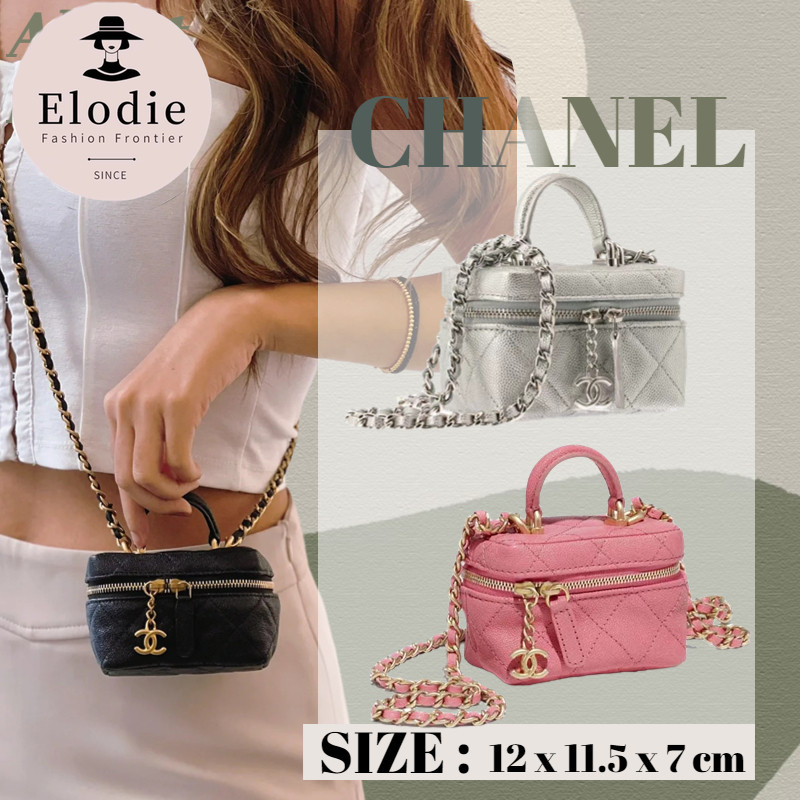ชาแนล Chanel Vanity Mini Cosmetic Bag กระเป๋าสะพายสตรี Handy Messenger