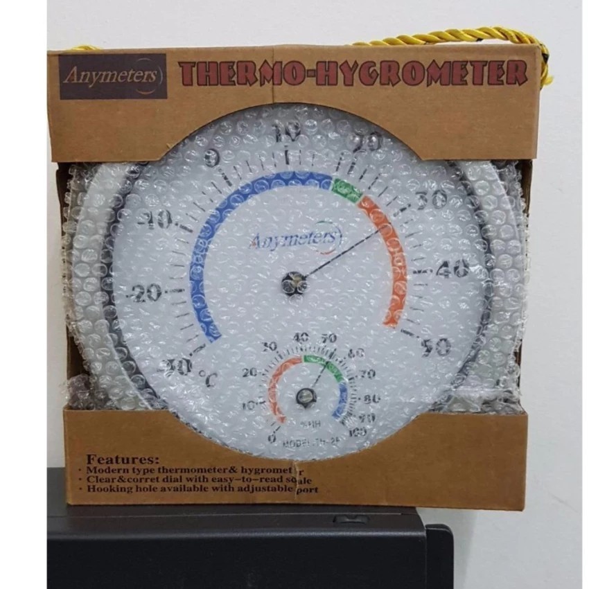 เซ็นเซอร์วัดอุณหภูมิ เครื่องวัดอุณหภูมิและความชื้น Thermometer &amp; Hydrometer ANYMETER TH-2F