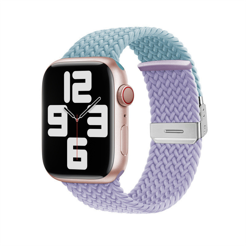 สายนาฬิกาข้อมือไนล่อนถัก ยืดหยุ่น สําหรับ apple Watch 8 s7 Iwatch 6541se