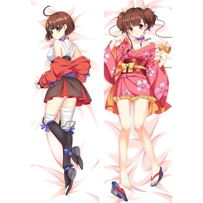 อะนิเมะ Dakimakura Kabaneri of the Iron Fortress Mumei Ayame หมอนกอด Otaku Waifu ปลอกหมอนผ้าปูที่นอน