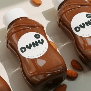 DyNy Chocolate Almond Butter เนยถั่วอัลมอนด์รสชอกโกแลต ไม่ใส่น้ำตาล ไม่ใส่น้ำมัน ทำจากอัลมอนด์และ cocoa powder หวานน้อย