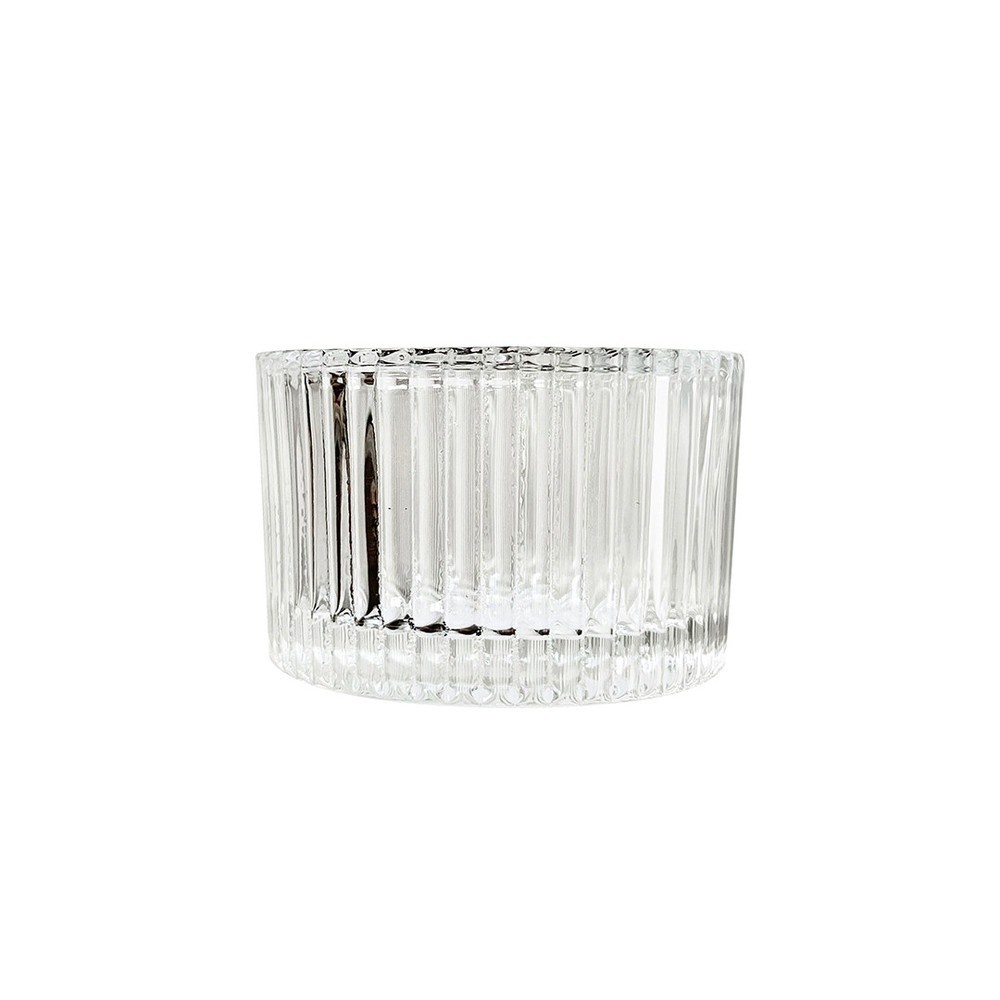 GlobalHouse COZY แก้วใส่เทียน รุ่น ANGLE ขนาด 5x5x3.5ซม. สีโปร่งใส สินค้าของแท้คุณภาพดี