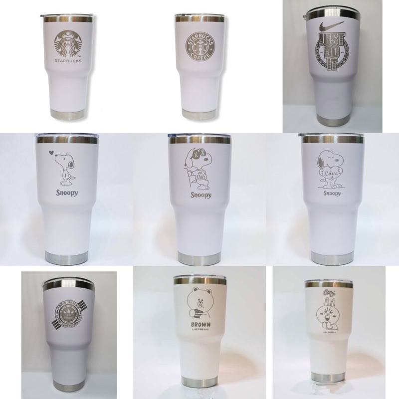 แก้วกาแฟ แก้วเก็บความเย็น/เก็บอุณหภูมิ 30oz QCOOL สกรีนเลเซอร์