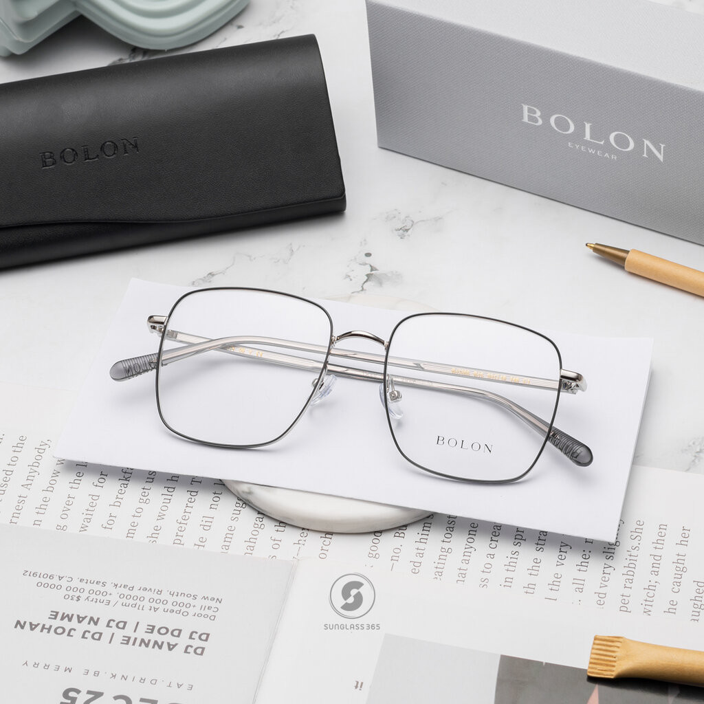 แว่นสายตา BOLON BJ7265 รุ่น Visalia B15 Silver / Gross Black โบลอน กรอบแว่น สายตาสั้น สายตายาว กรองแ