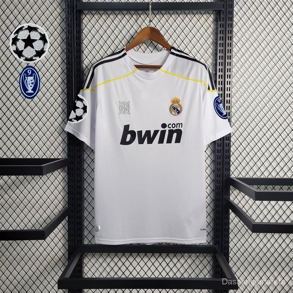 เสื้อกันหนาว | บ้าน Real Madrid 2009-10 สีขาว สไตล์เรโทร